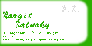 margit kalnoky business card